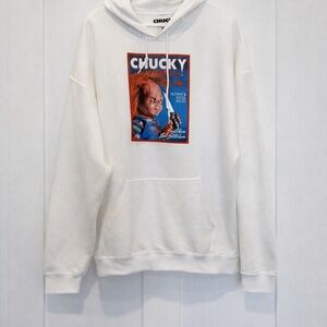 Hybrid Apparel White Chucky Graphic Crewneck Sweatshirt